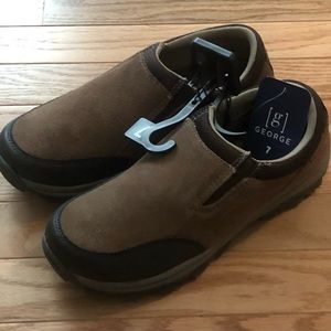 NEW Men's Size 7 Slip-On Brown Leather Loafer Shoes